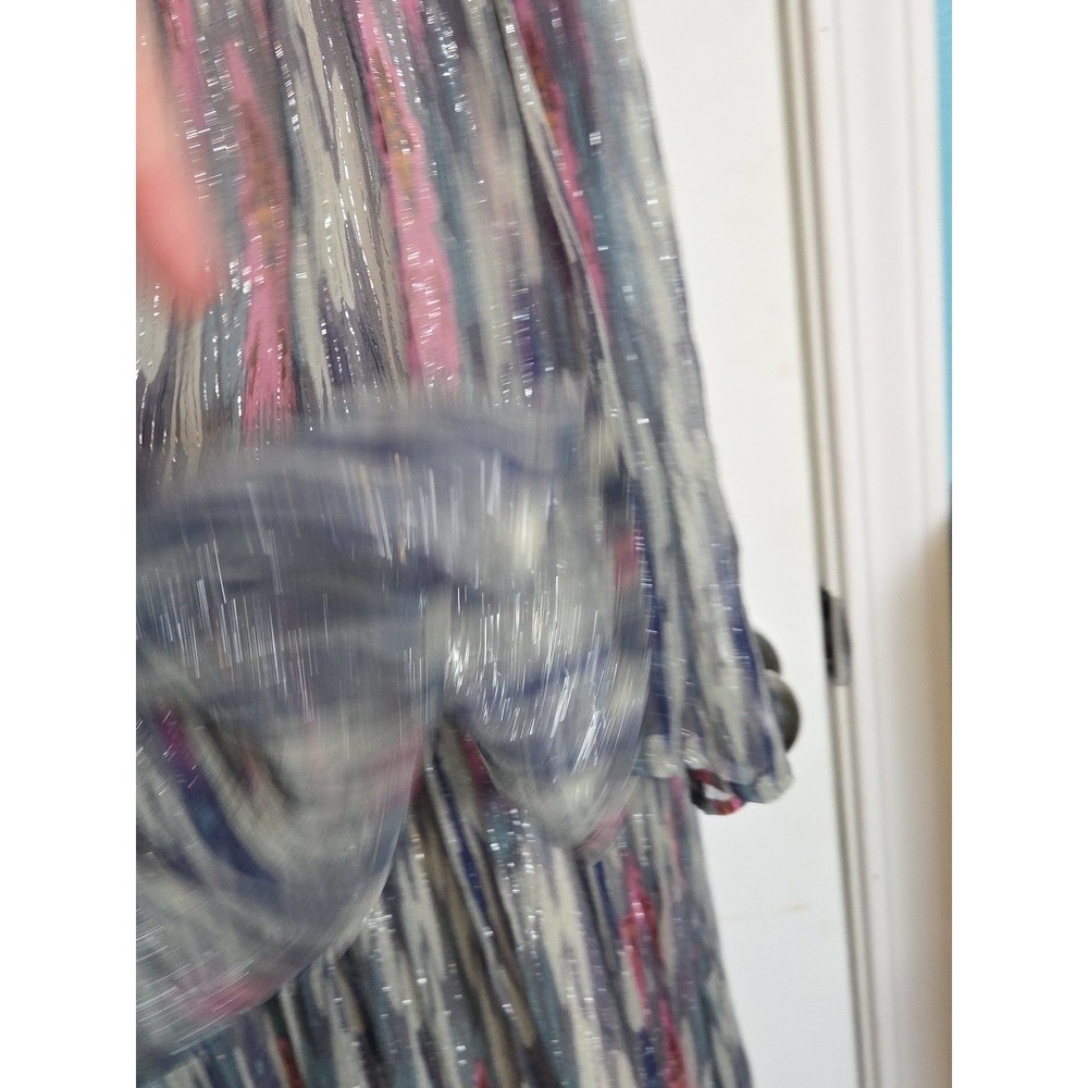Anthropologie Josie Tiered Maxi Dress Sz 6 Meadow Rue Gypsy Boho Flowy Sparkle - Picture 6 of 14